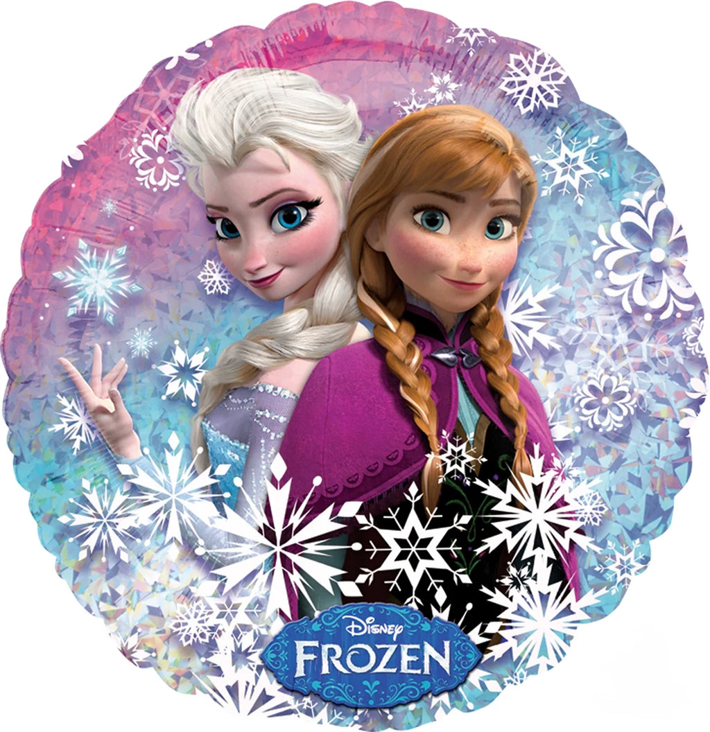 34", 18", 19" Frozen Themed Birthday Party Foil Balloons, Multicolored, Pack of 5