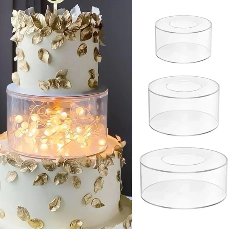 Acrylic Cake Display Board Round/Square/Hexagonal Acrylic Dessert Display Holders Refillable Board Base Clear Cake Stand Tools