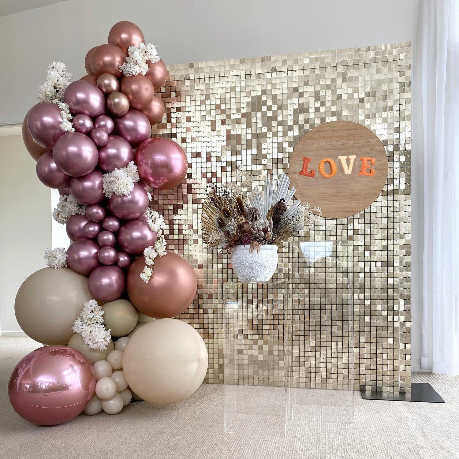 Shimmer Wall Backdrop Shimmer Wall Panels Light Gold Glitter Photo Background...