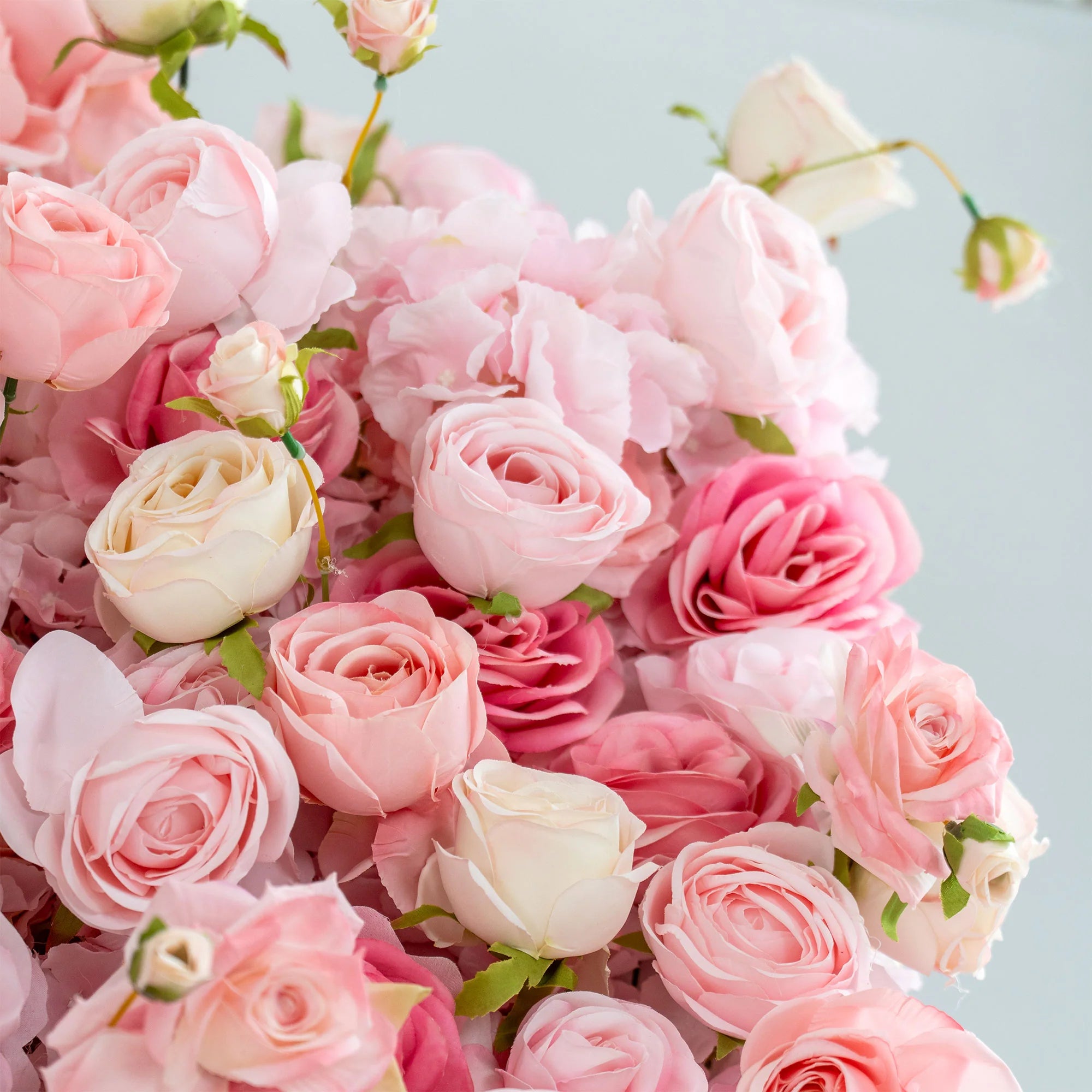 5D Pink Rose Roll-Up Flower Wall Backdrop for Wedding & Party Celebration Decor VF-501