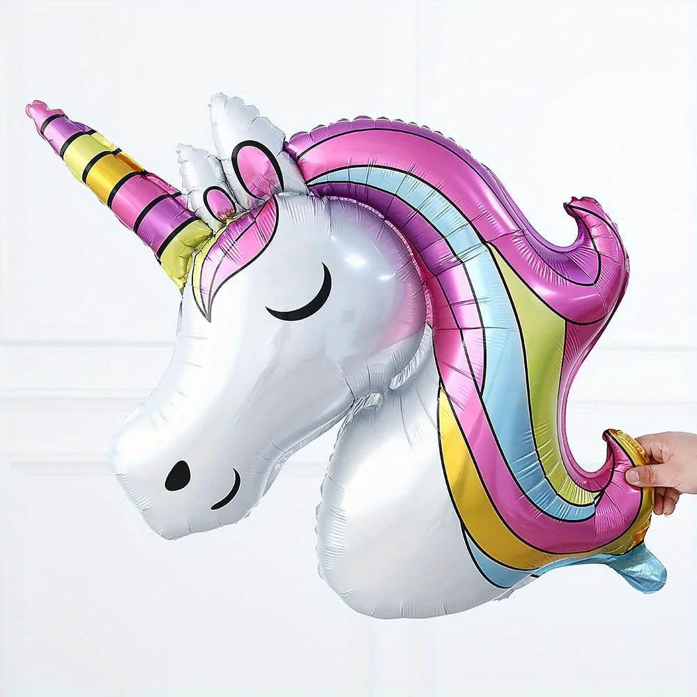 132Pcs Rainbow Unicorn Balloon Arch Wreath Kit, Pink Yellow Blue Latex Balloon Colorful Unicorn Aluminum Balloon Summer Party De