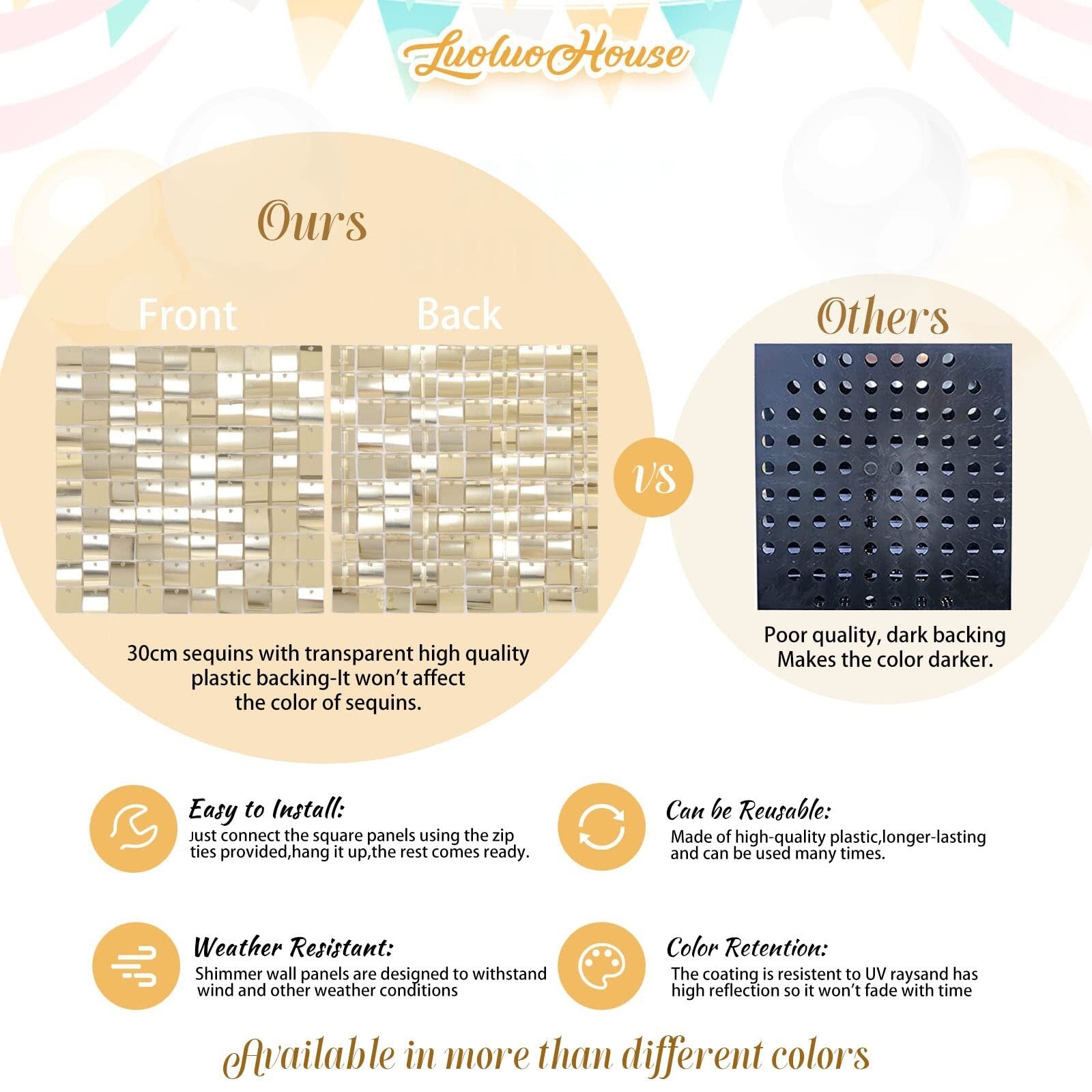 Shimmer Wall Backdrop Shimmer Wall Panels Light Gold Glitter Photo Background...