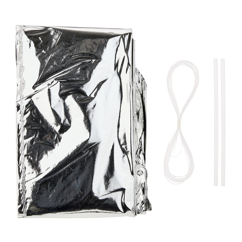 Silver Happy Birthday Air-Filled Balloon Banner, 16 Pieces, by