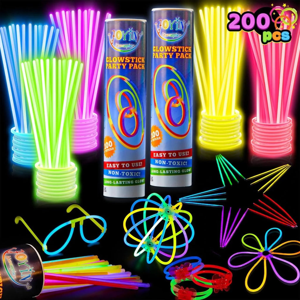 Glow Sticks Party Favors, 200 Pcs