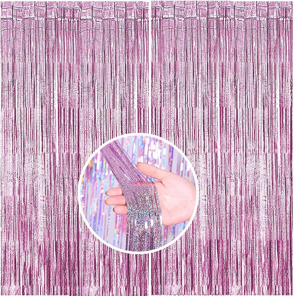 Tinsel Blue Pink Foil Curtain 1X3M Party Background Gold Beige Green Foil Fringe Curtain 1M 2M Backdrop