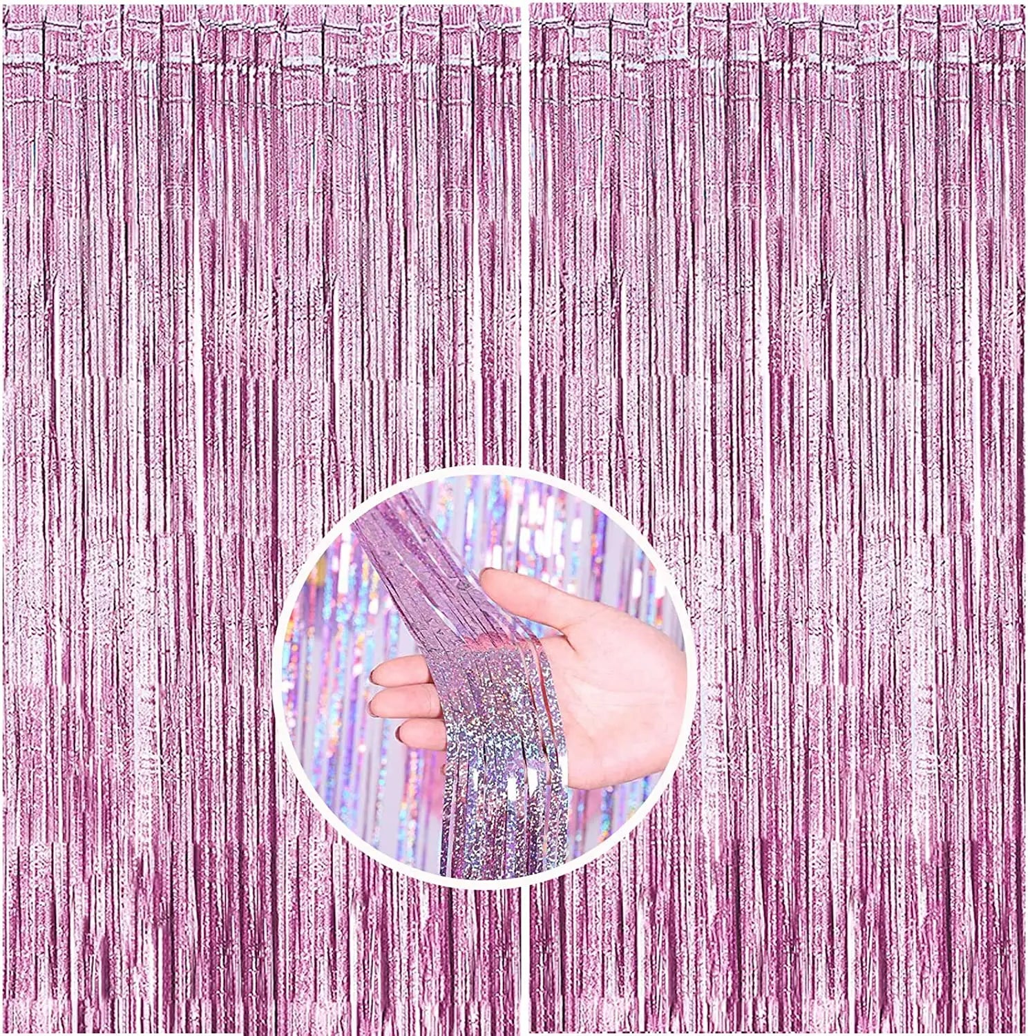 Tinsel Blue Pink Foil Curtain 1X3M Party Background Gold Beige Green Foil Fringe Curtain 1M 2M Backdrop