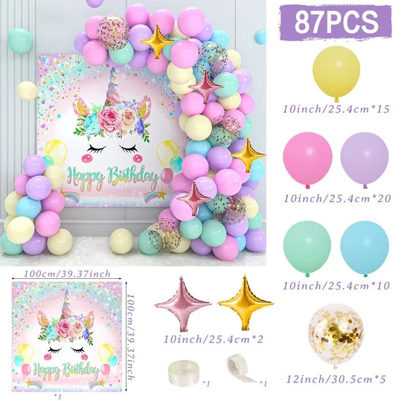 Balloon Garland Arch Kit Birthday Party Decoration Girl Birthday Foil Balloon Baby Shower Decor Globos Wedding Party Supplies