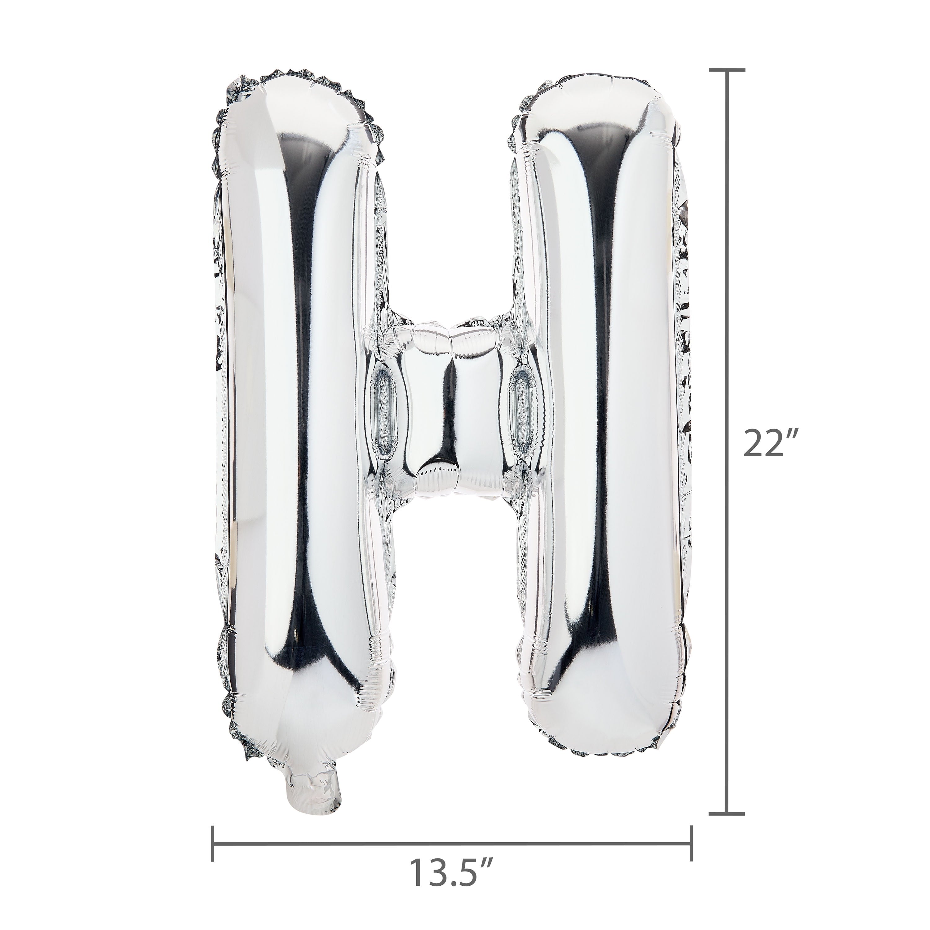 Silver Happy Birthday Air-Filled Balloon Banner, 16 Pieces, by