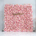 5D Pink Rose Roll-Up Flower Wall Backdrop for Wedding & Party Celebration Decor VF-501