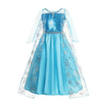 Girls' Snow Queen Costume - Elsa-Inspired Carnival Party Gown for Kids, Perfect for Birthdays and Dress-Up Play