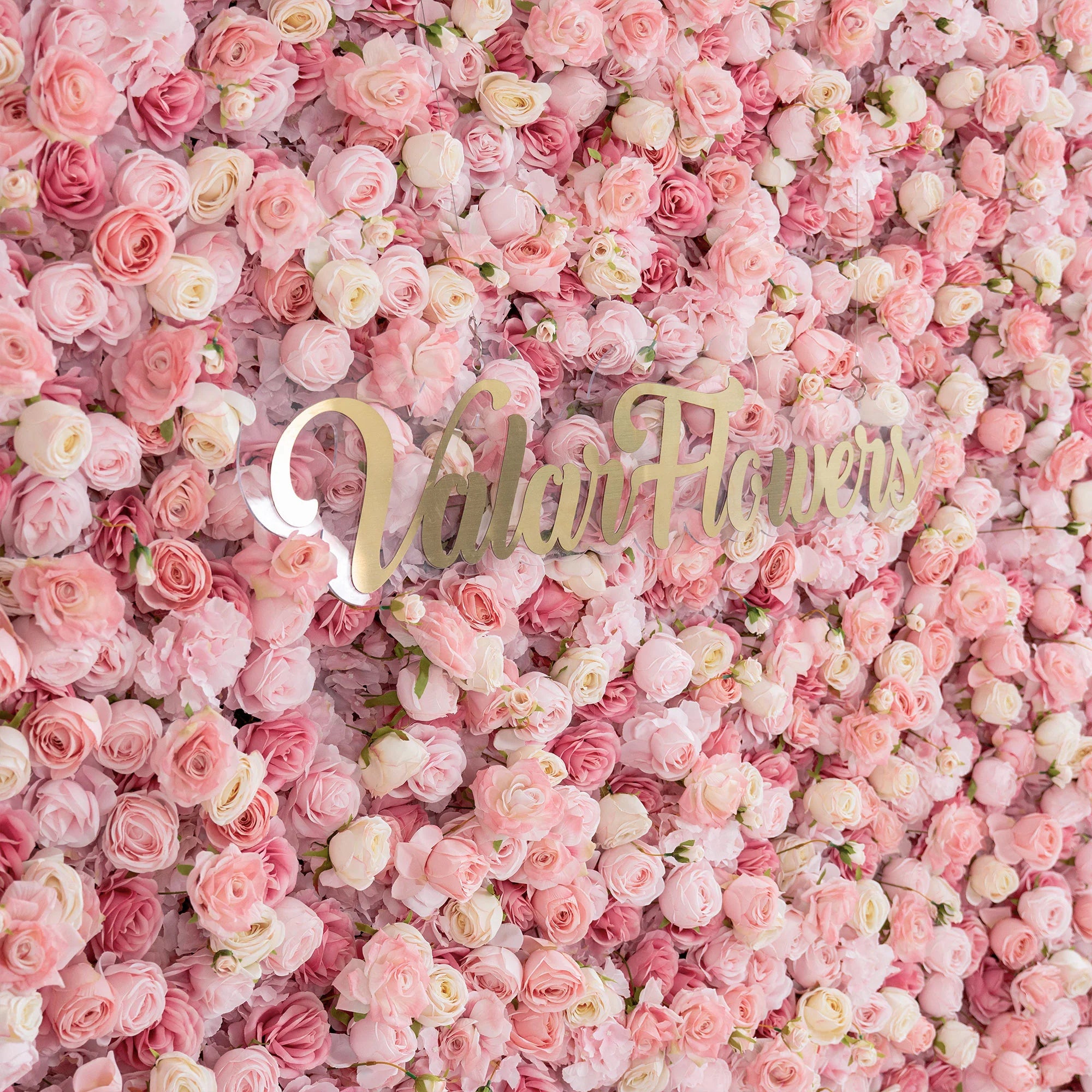 5D Pink Rose Roll-Up Flower Wall Backdrop for Wedding & Party Celebration Decor VF-501