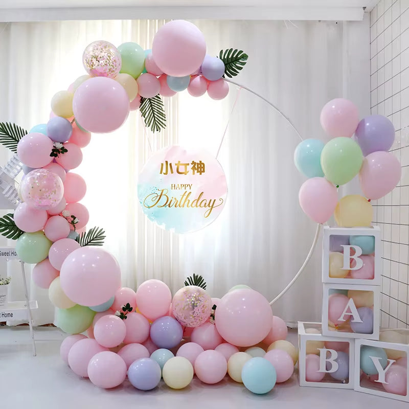 Metal Wedding Arche Circular Balloon Stand Party Decoration Backdrop Arch Birthday Party Balloon Arch Baby Shower Decoration