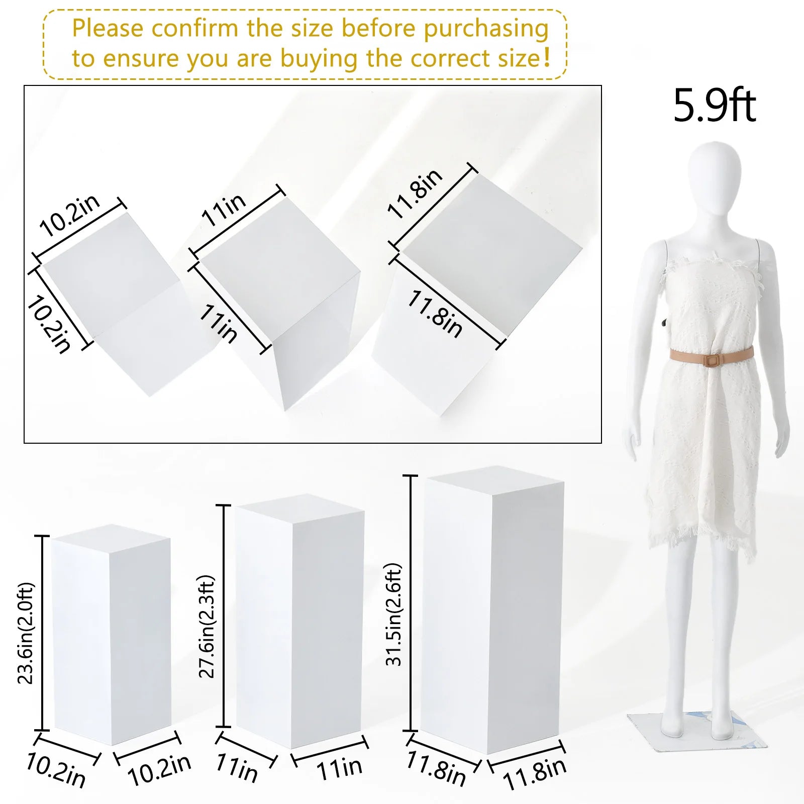 Set of 3 Metal Cake Stands - Elegant White Display Pedestals for Weddings and Sculptural Decor