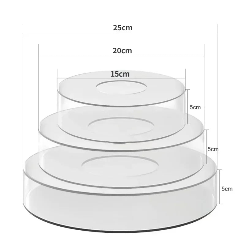 Acrylic Cake Display Board Round/Square/Hexagonal Acrylic Dessert Display Holders Refillable Board Base Clear Cake Stand Tools